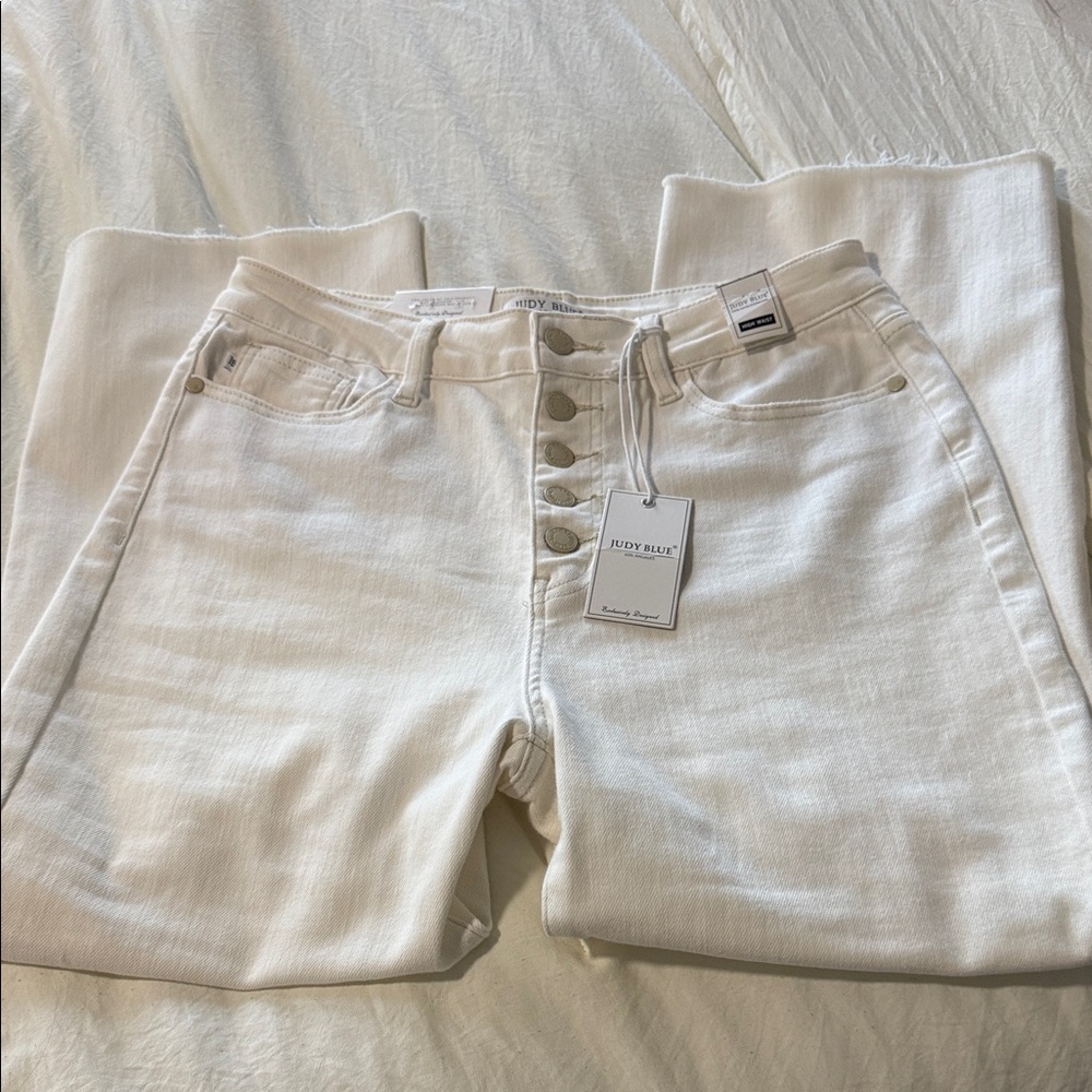 Judy Blue Women's High Rise White Jeans